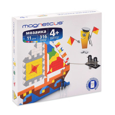 Мозаика магнитная Magneticus Парусник 316 элементов и 11 цветов