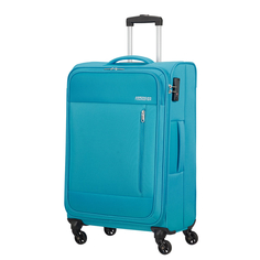 Чемодан American Tourister 4-х колесный бирюзовый 43х25,5х68 см