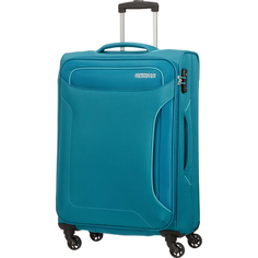 Чемодан American Tourister 4-х колесный сине-зеленый 44х27,5х67 см