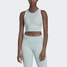 Укороченная футболка для бега Fitted adidas by Stella McCartney