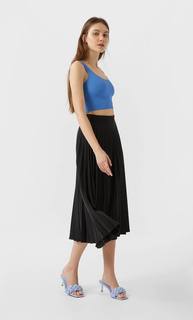 Stradivarius Плиссированная Юбка Женская Коллекция Черный S