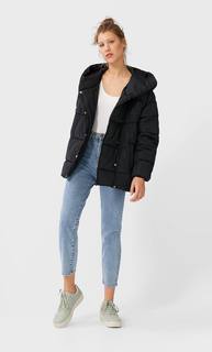 Stradivarius Куртка В Стиле Oversize Женская Коллекция Черный M