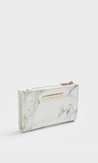 Stradivarius Базовый Кошелек С Эффектом Мрамора Женская Коллекция Белый 103