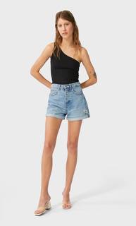 Stradivarius Топ Асимметричного Кроя Женская Коллекция Черный S