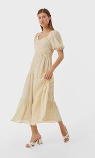 Stradivarius Платье Миди На Запàхе Женская Коллекция Multicolor L