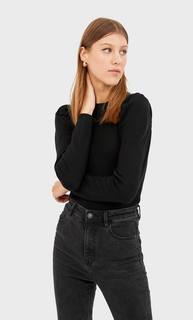 Stradivarius Свитер С Объемными Рукавами Женская Коллекция Черный S