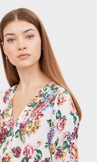 Stradivarius Рубашка С Рукавами Длиной 3/4 Женская Коллекция Цвет Небеленого Полотна Xl