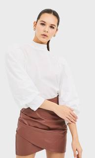 Stradivarius Рубашка Из Поплина Женская Коллекция Белый S