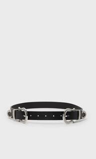 Stradivarius Ремень С Двумя Пряжками Женская Коллекция Черный 80