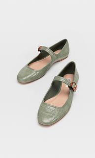Stradivarius Балетки С Тиснением И Пряжкой Женская Коллекция Multicolor 39