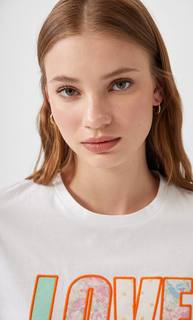 Stradivarius Футболка С Деталями Из Органзы Женская Коллекция Белый S