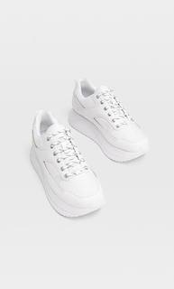 Stradivarius Кроссовки На Платформе Женская Коллекция Белый 40