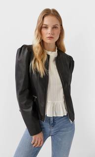 Stradivarius Куртка Из Искусственной Кожи Женская Коллекция Черный L