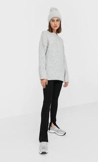 Stradivarius Свитер С Круглым Вырезом Женская Коллекция Пестро-Серый L