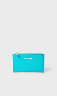 Stradivarius Базовый Кошелек С Тиснением Женская Коллекция Бирюзовый 103