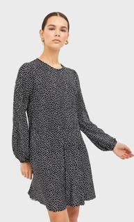 Stradivarius Мини-Платье С Плиссировкой Женская Коллекция Черный L