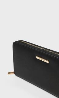 Stradivarius Дорожный Кошелек С Тиснением Женская Коллекция Черный 103