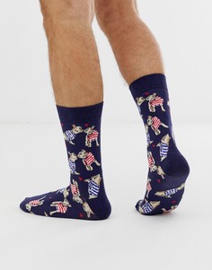 Носки с принтом ASOS DESIGN-Мульти