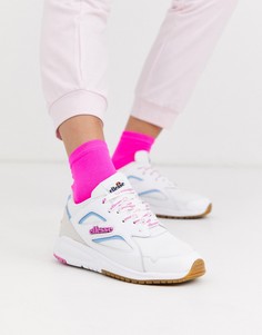 Белые кожаные кроссовки в стиле колор блок Ellesse contest-Белый