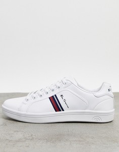 Белые кроссовки с боковыми полосками Ben Sherman-Белый