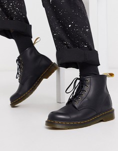 Черные ботинки с 6 парами люверсов Dr Martens 101-Черный