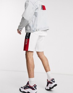 Белые спортивные шорты со вставками по бокам Tommy Hilfiger-Белый