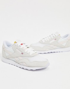 Белые нейлоновые кроссовки Reebok Classic-Белый