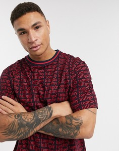 Темно-синяя футболка для дома с логотипами Tommy Hilfiger-Темно-синий