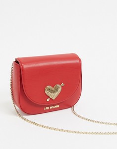 Красная мини-сумка через плечо Love Moschino-Красный