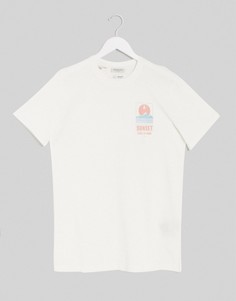 Белая свободная футболка с логотипом на груди Selected Homme-Белый