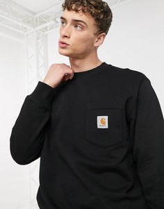 Черный свитшот с карманом Carhartt WIP