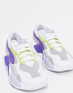 Кроссовки с лавандовыми вставками Puma RS-X3 Mesh Pop-Фиолетовый