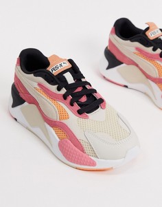 Кроссовки с розовыми вставками Puma RS-X3 Mesh Pop-Розовый