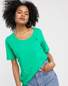 Зеленая футболка с кактусом Selected Femme-Белый
