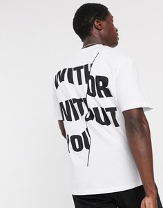 Белая футболка с принтом Topman-Белый