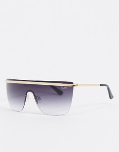Золотисто-черные солнцезащитные очки Quay Australia-Черный