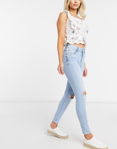 Голубые джинсы скинни River Island-Синий
