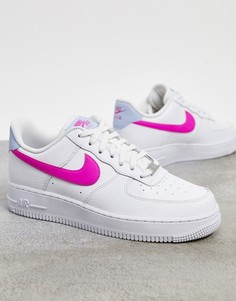 Бело-розовые кроссовки Nike Air Force 1 07-Розовый