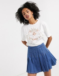 Белая футболка с принтом Vero Moda-Белый