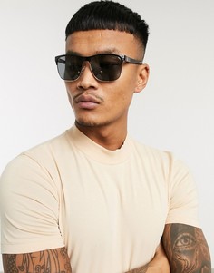 Черные круглые солнцезащитные очки Polo Ralph Lauren OPH3128-Черный