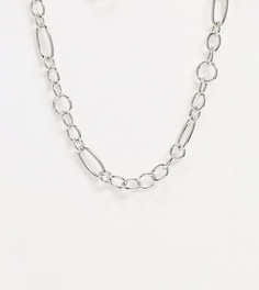Серебристое ожерелье с круглыми звеньями Reclaimed Vintage-Серебряный