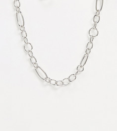 Серебристое ожерелье с круглыми звеньями Reclaimed Vintage-Серебряный