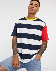 Темно-синяя пляжная футболка в полоску Tommy Hilfiger-Темно-синий