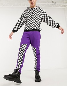 Фиолетовые джоггеры с принтом One Above Another-Фиолетовый