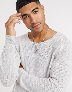 Серый джемпер с добавлением хлопка ASOS DESIGN