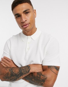 Белое трикотажное поло Celio-Белый
