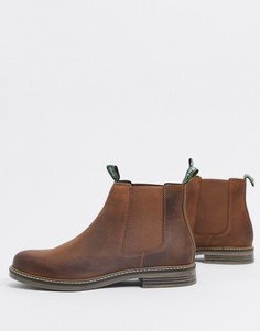Коричневые кожаные ботинки челси Barbour-Светло-коричневый