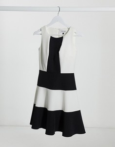Платье в стиле колор блок Closet-Черный