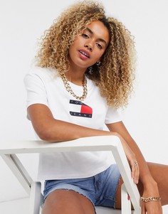 Белая футболка с принтом флага Tommy Jeans-Белый