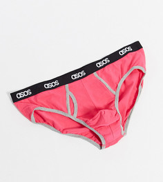 Ярко-розовые трусы с контрастным кантом и поясом ASOS DESIGN Plus-Розовый